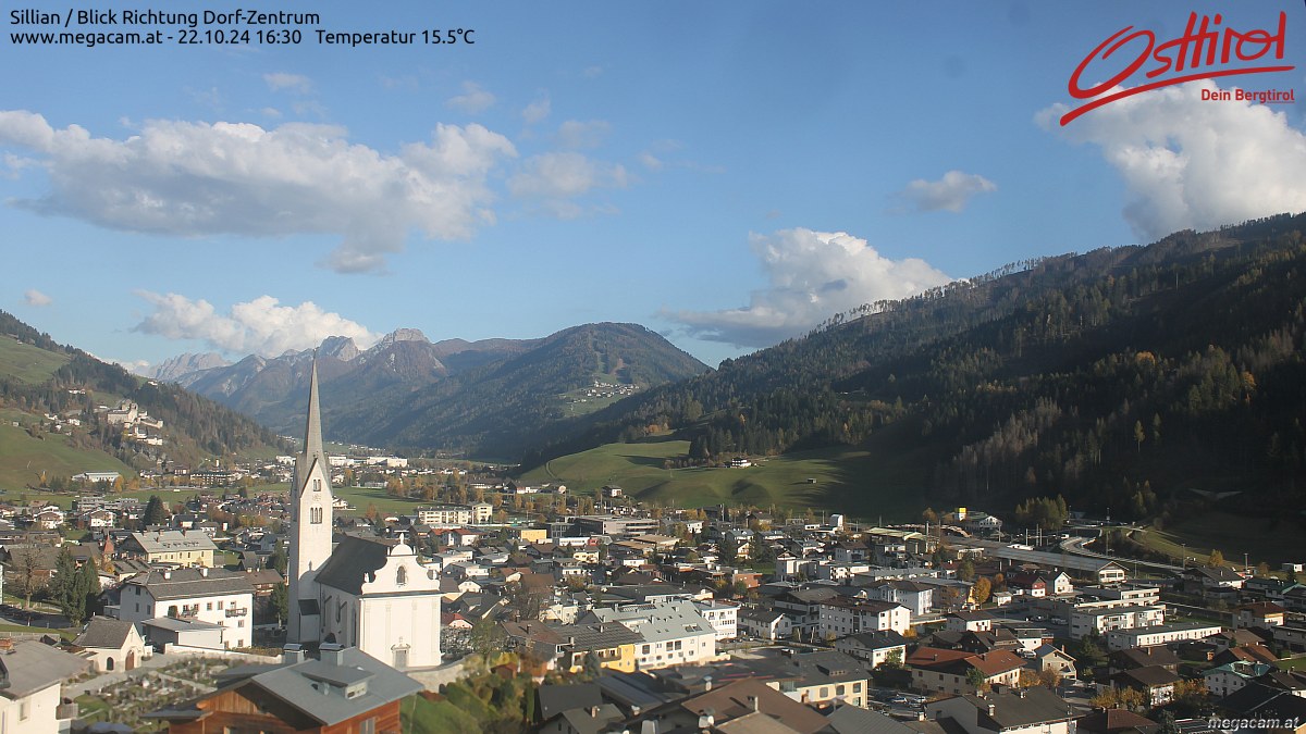 Webcam Sillian / Blick Richtung Dorf-Zentrum | © www.hochpustertal.megacam.at